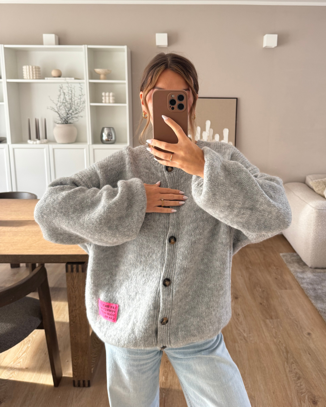 Cardigan Soft Signature - Grau