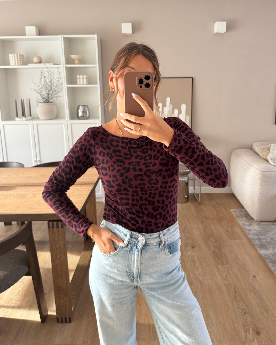 Longsleeve Cashmere Hug - Leo Bordeaux