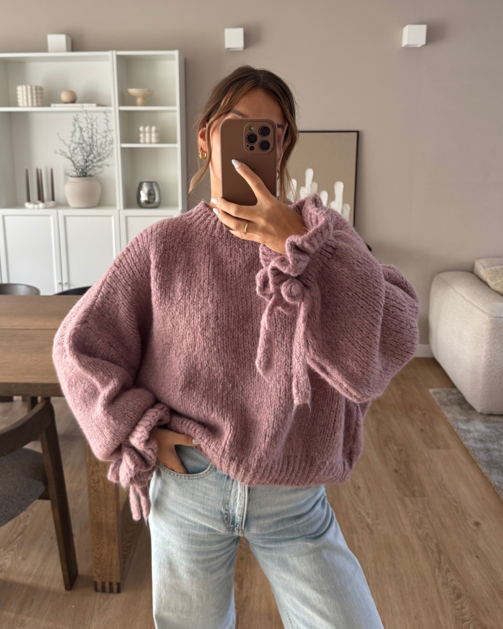 Strickpullover Mohair Dreams - Flieder