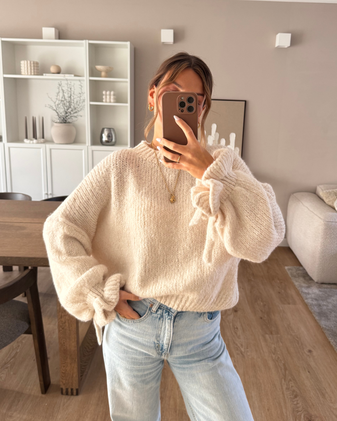 Strickpullover Mohair Dreams - Beige