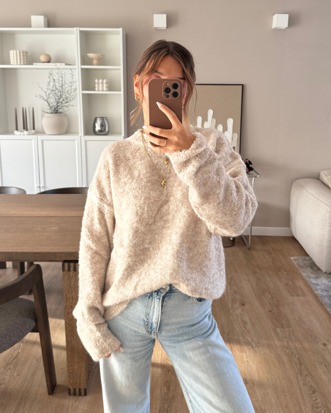 Strickpullover Essential Cloud - Taupe