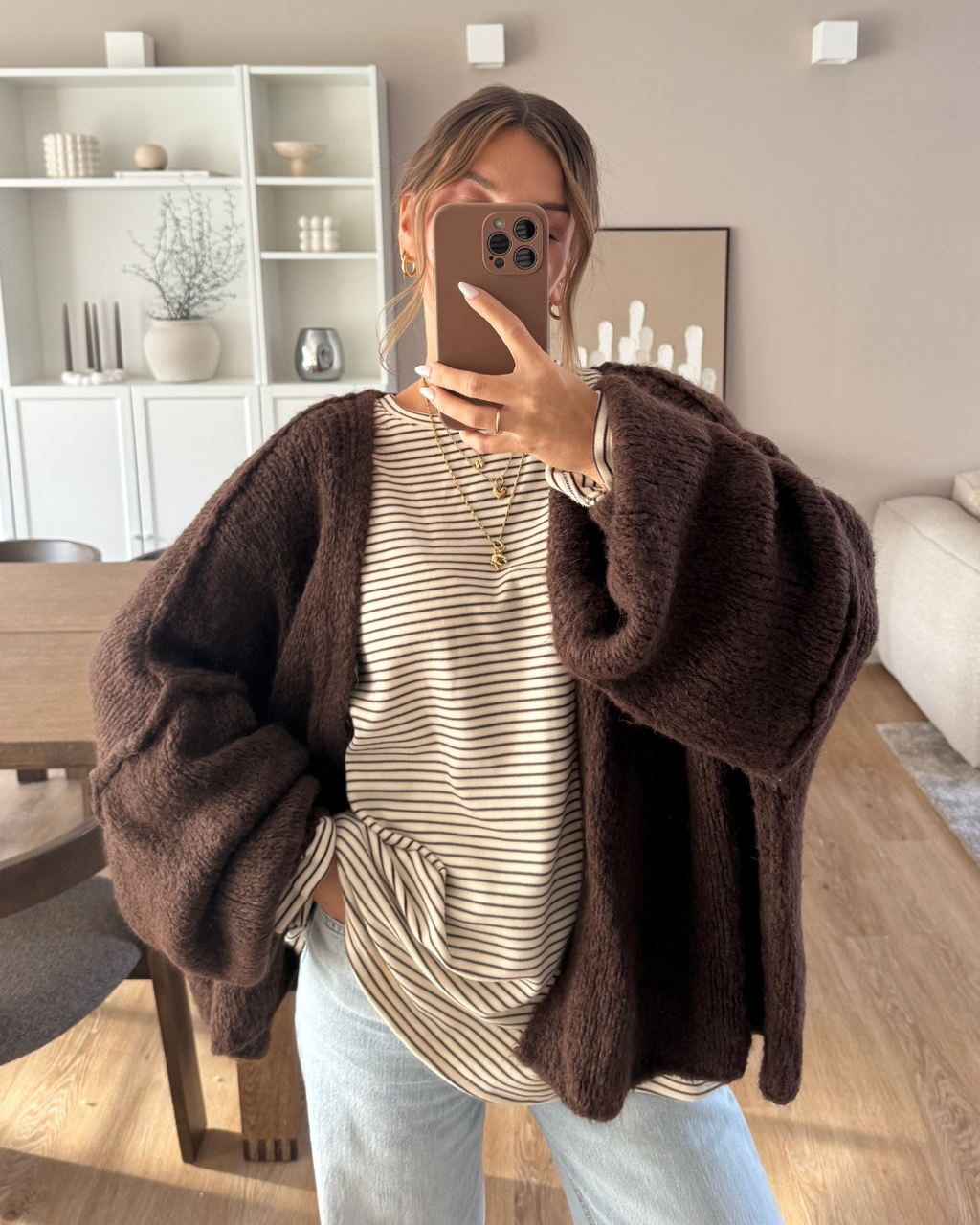 Cardigan Mohair Muse - Braun