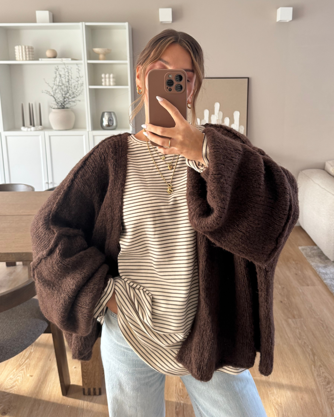 Cardigan Mohair Muse - Braun