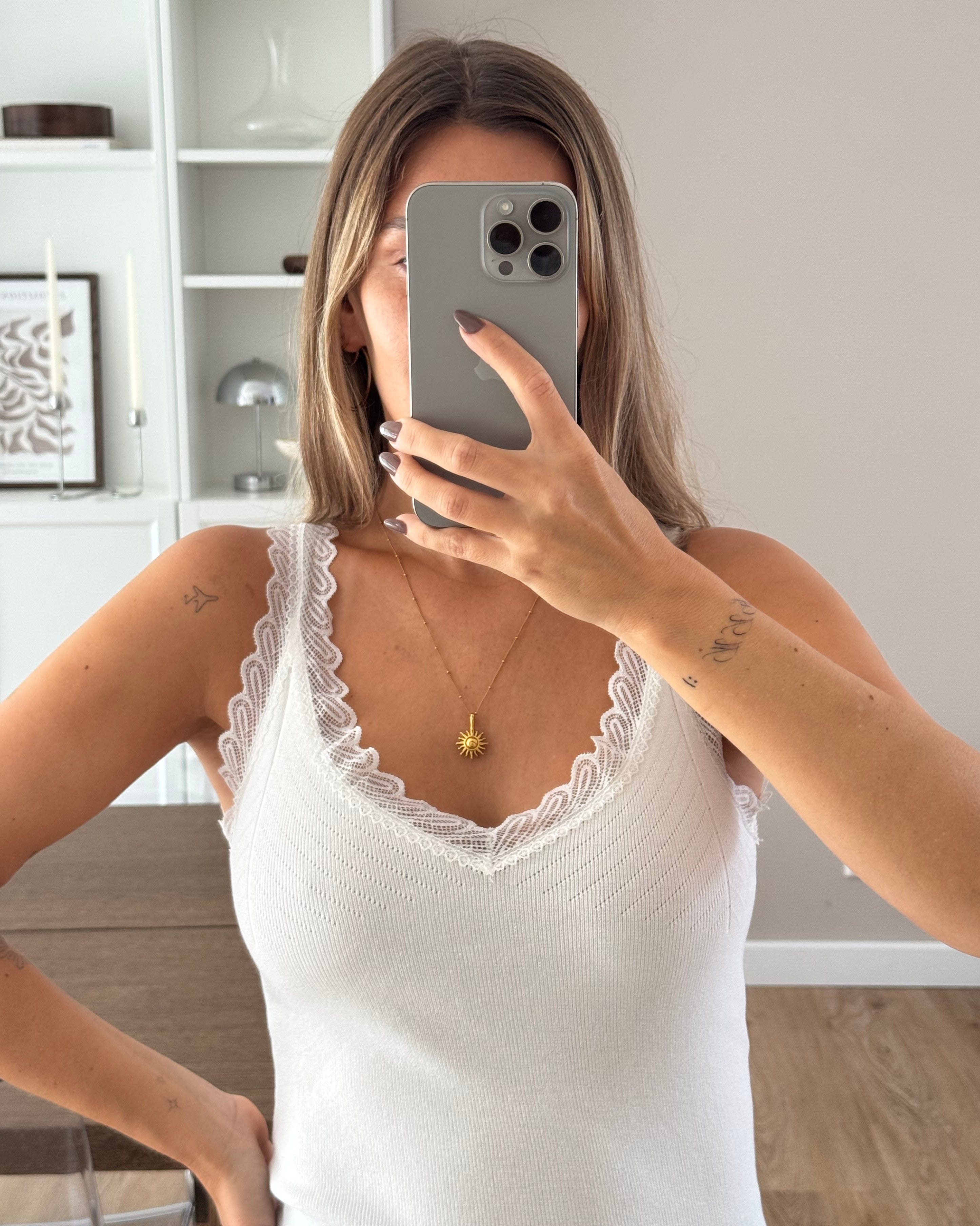 Spitzentop Velvet Kiss - weiss