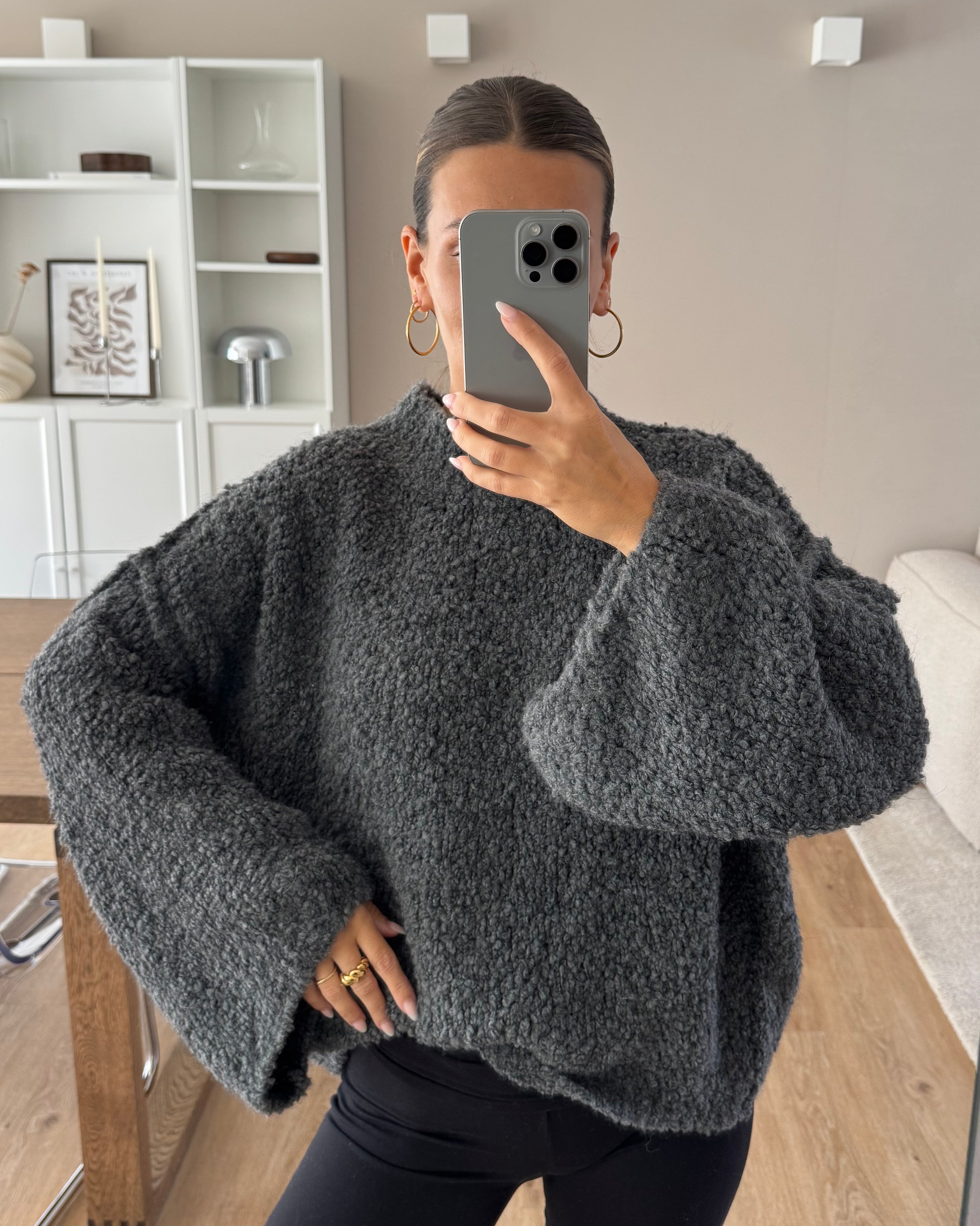 Strickpulli Cloudy Dreams - dunkelgrau