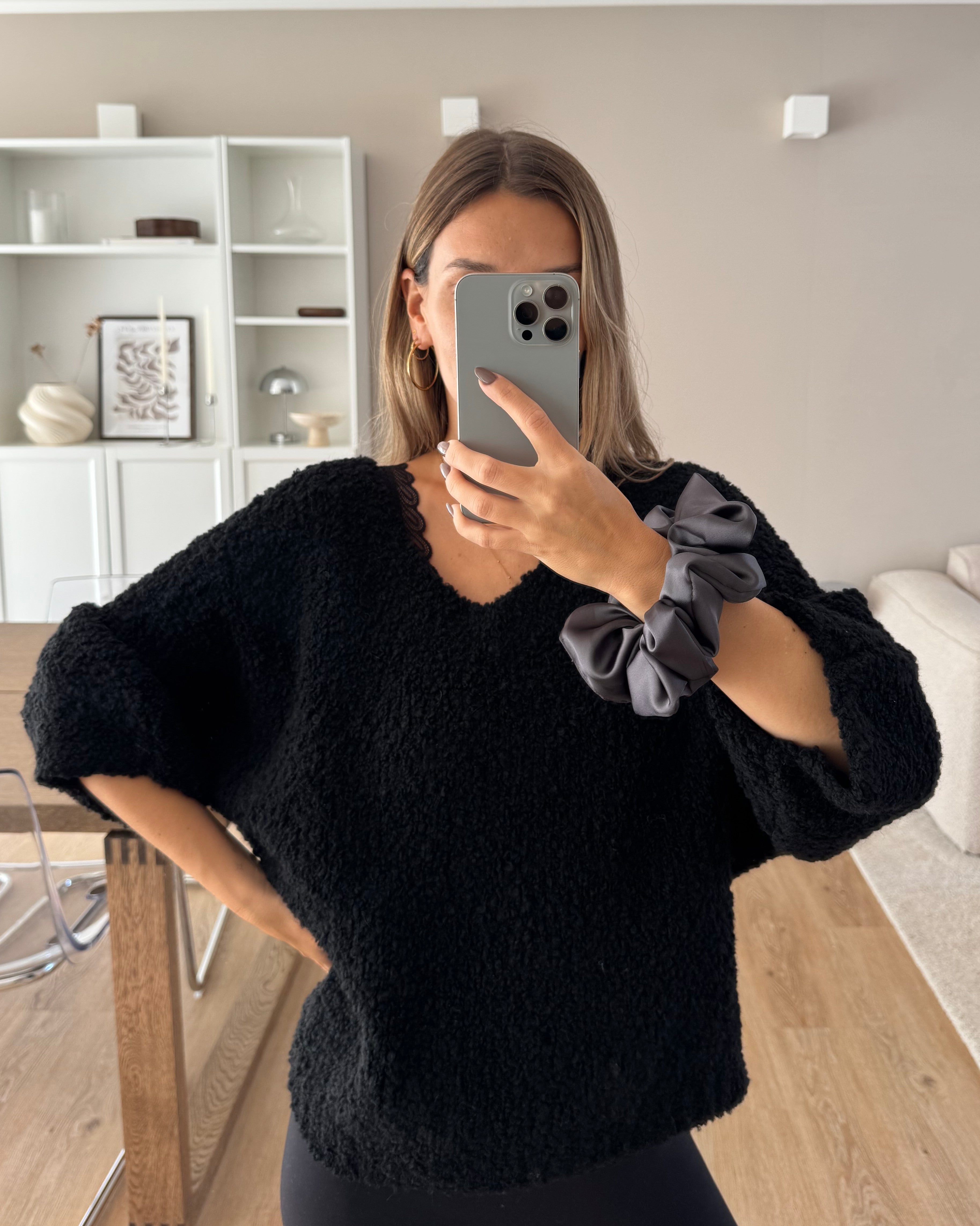 Strickpulli Soft Soul - schwarz