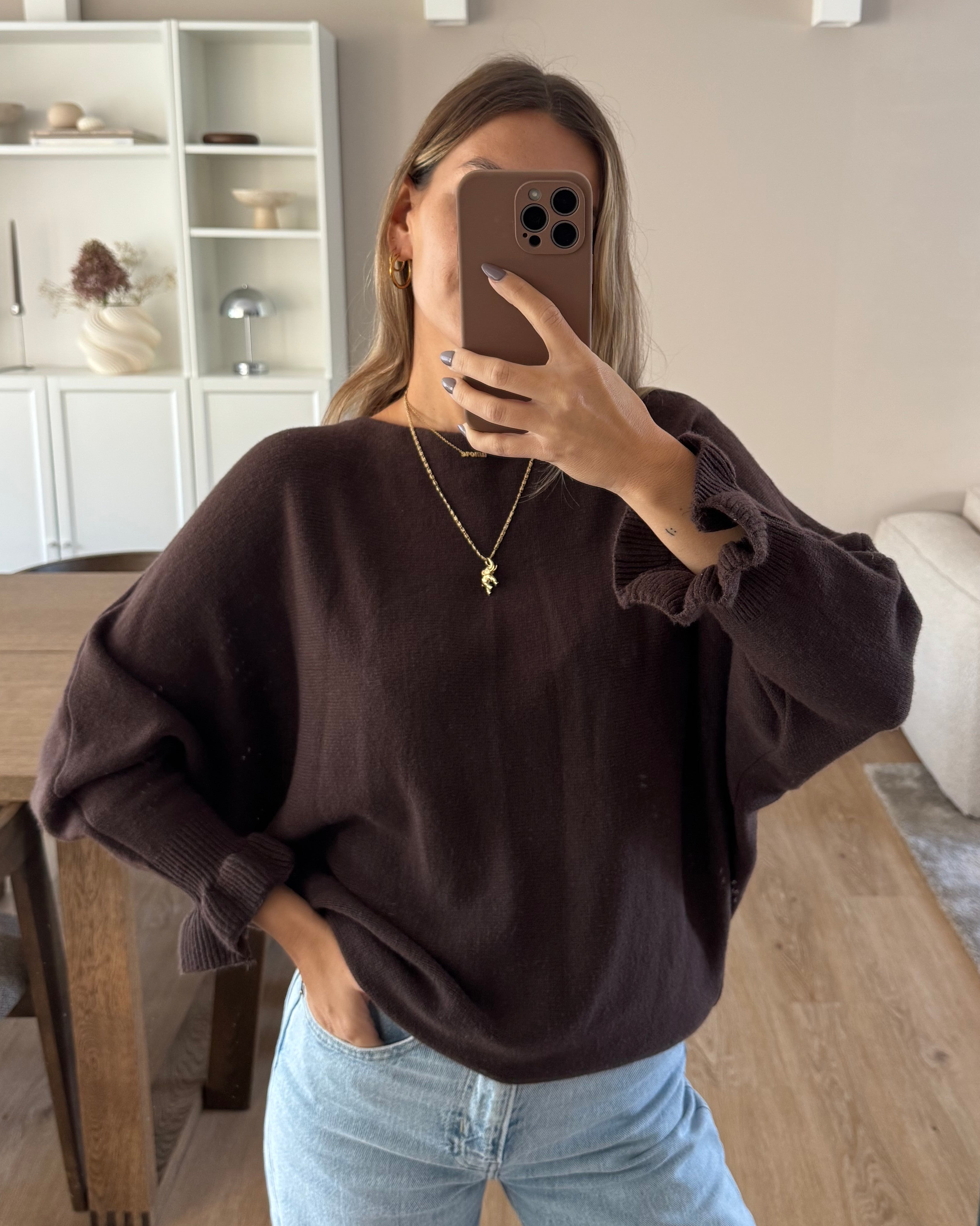 Strickpulli Eternal Grace - dunkelbraun