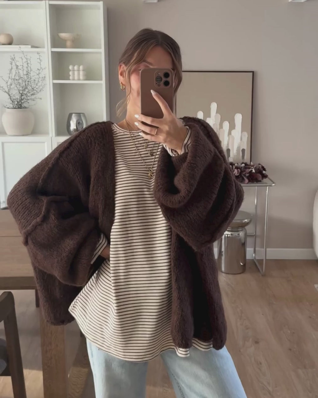 Cardigan Mohair Muse - Braun