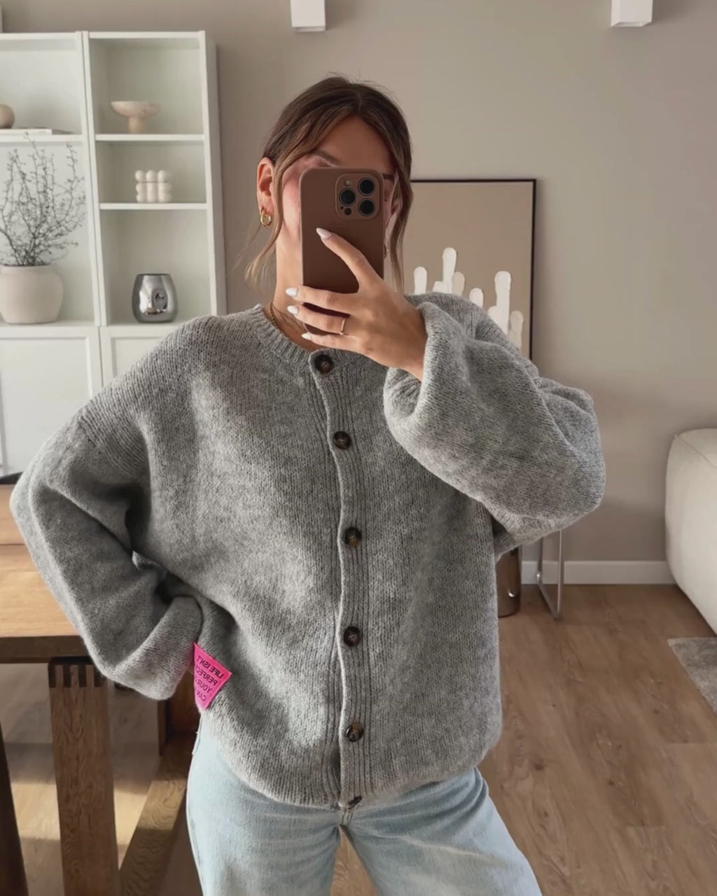 Cardigan Soft Signature - Grau