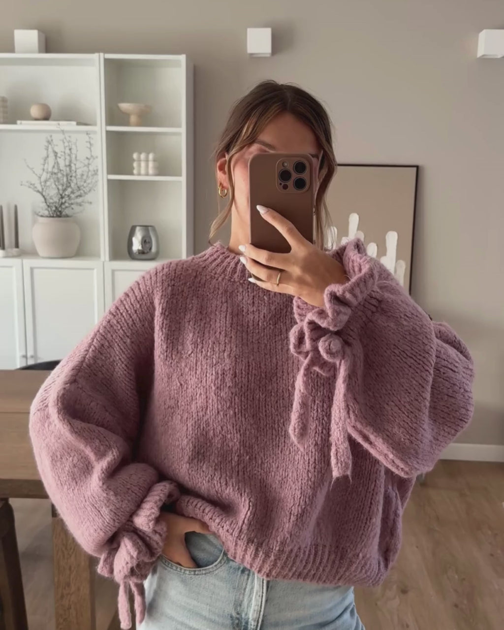 Strickpullover Mohair Dreams - Flieder