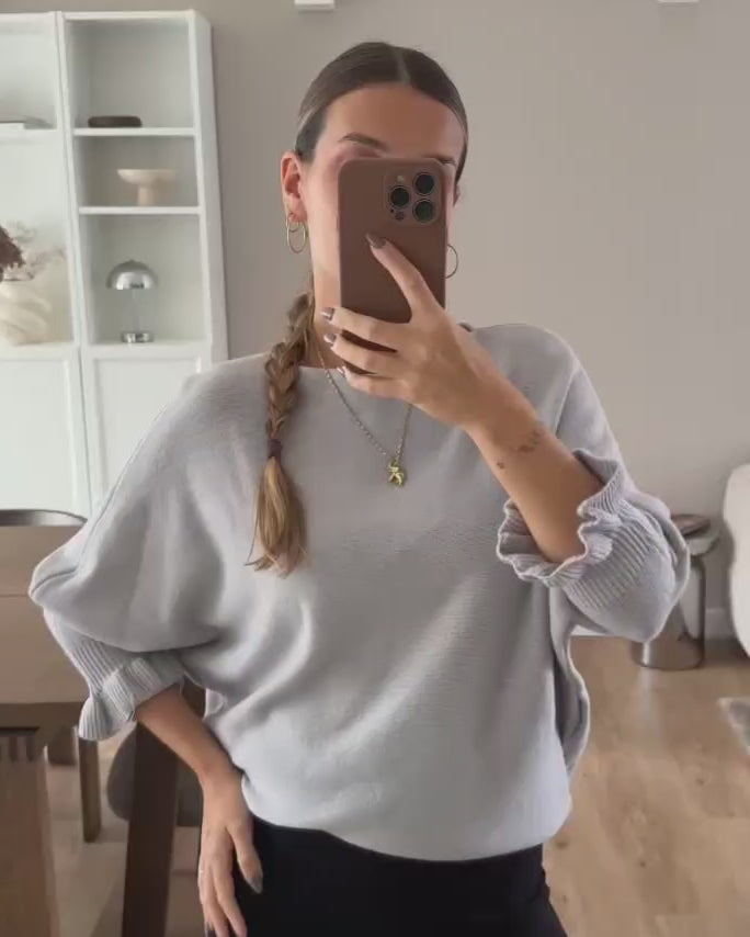 Strickpulli Eternal Grace - hellgrau