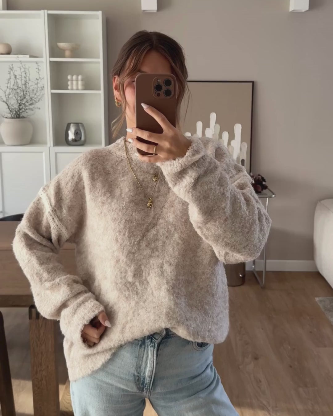 Strickpullover Essential Cloud - Taupe