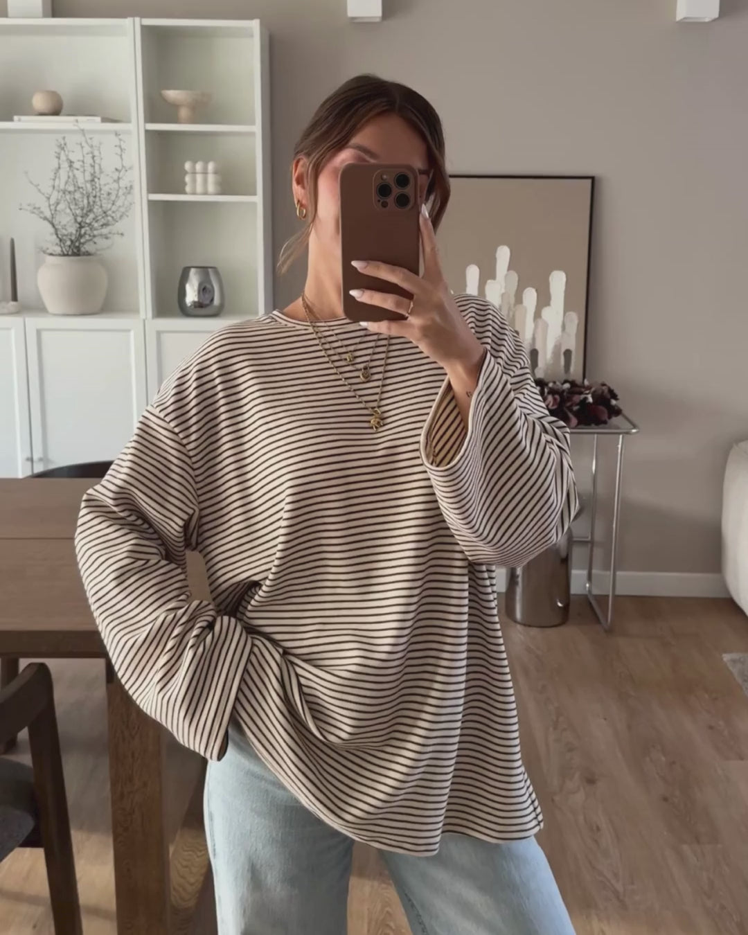 Pullover Cozy Stripes - Beige