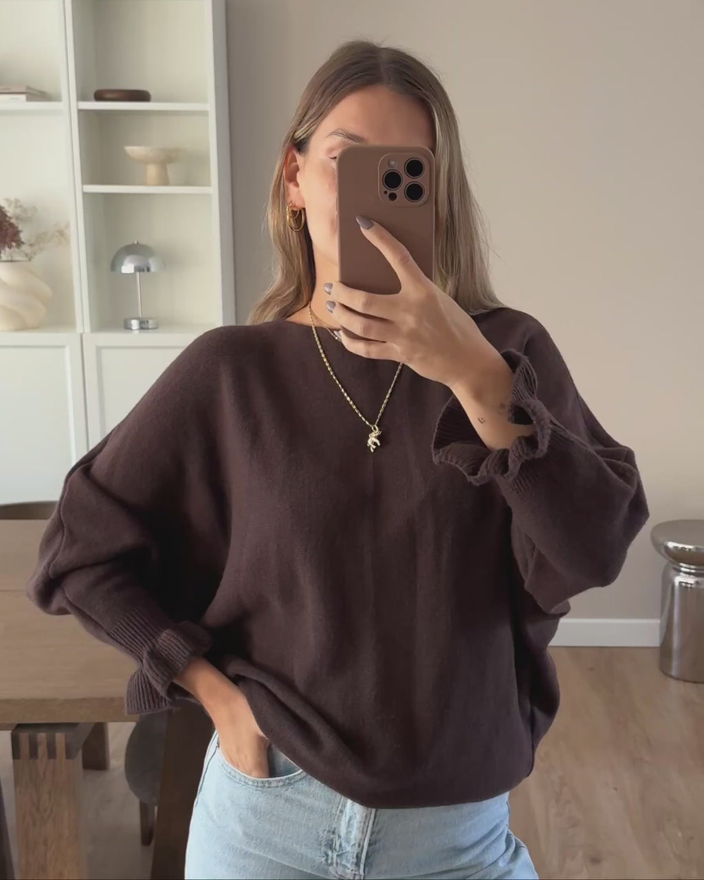 Strickpulli Eternal Grace - dunkelbraun