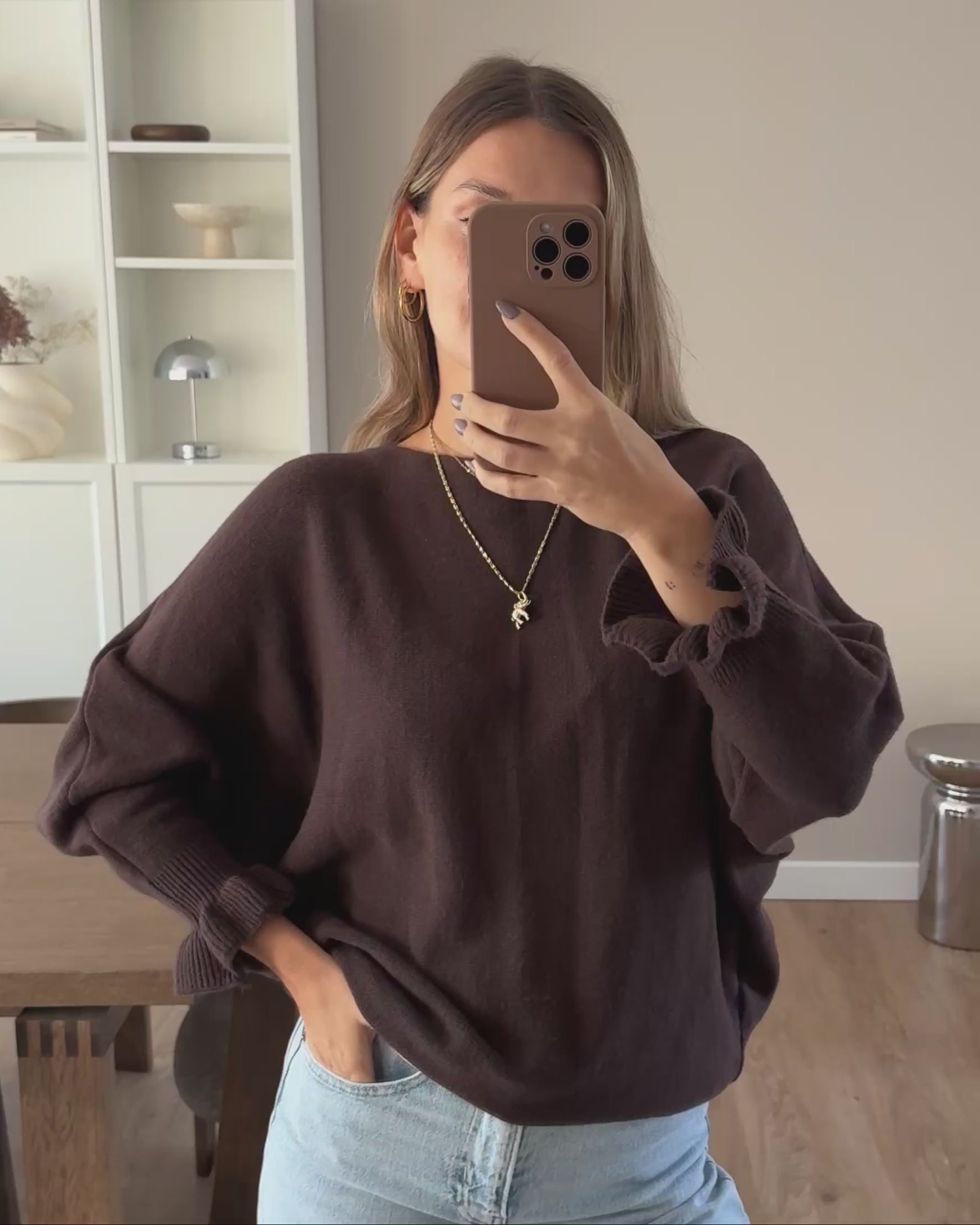 Strickpulli Eternal Grace - dunkelbraun