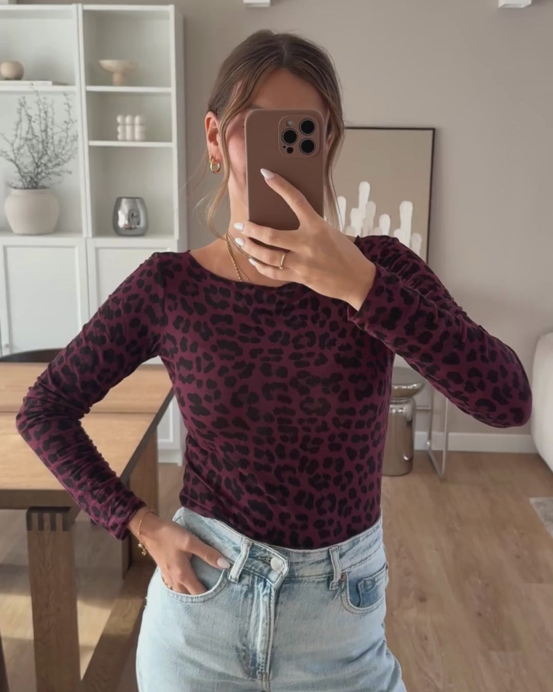 Longsleeve Cashmere Hug - Leo Bordeaux