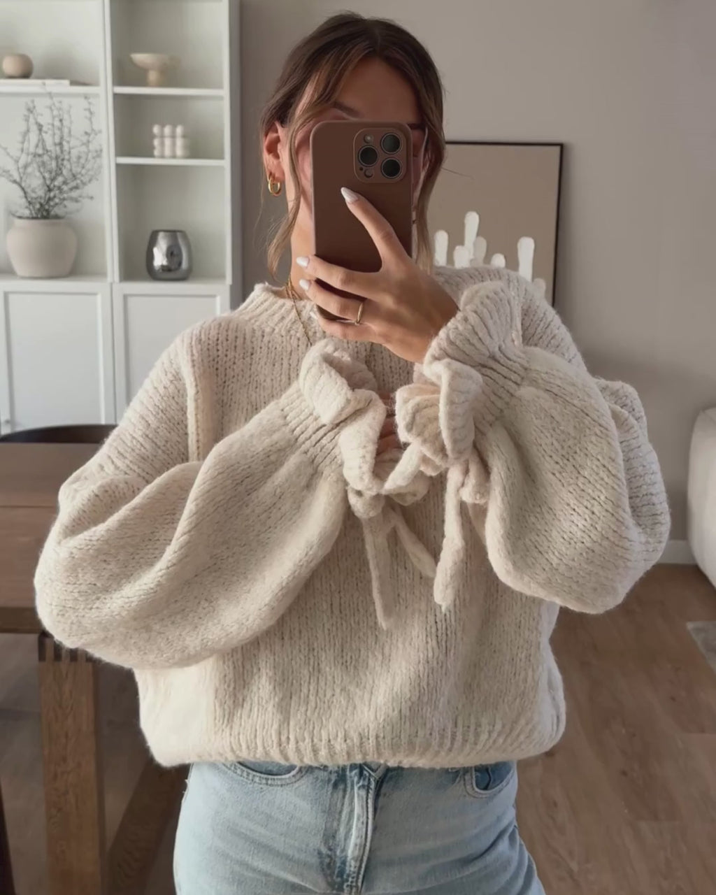 Strickpullover Mohair Dreams - Beige