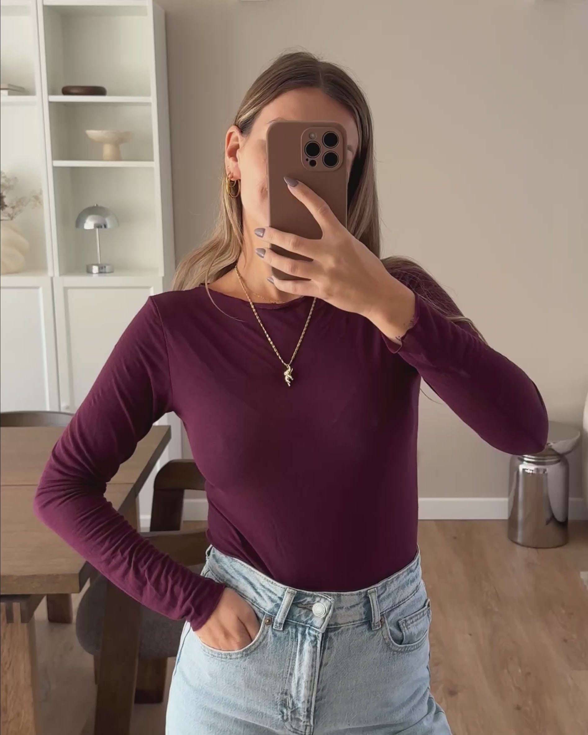 Longsleeve Cashmere Hug - bordeaux