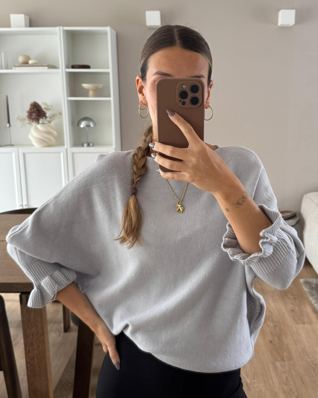 Strickpulli Eternal Grace - hellgrau